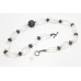 Necklace 925 Sterling Silver beads white crystal stones P 325